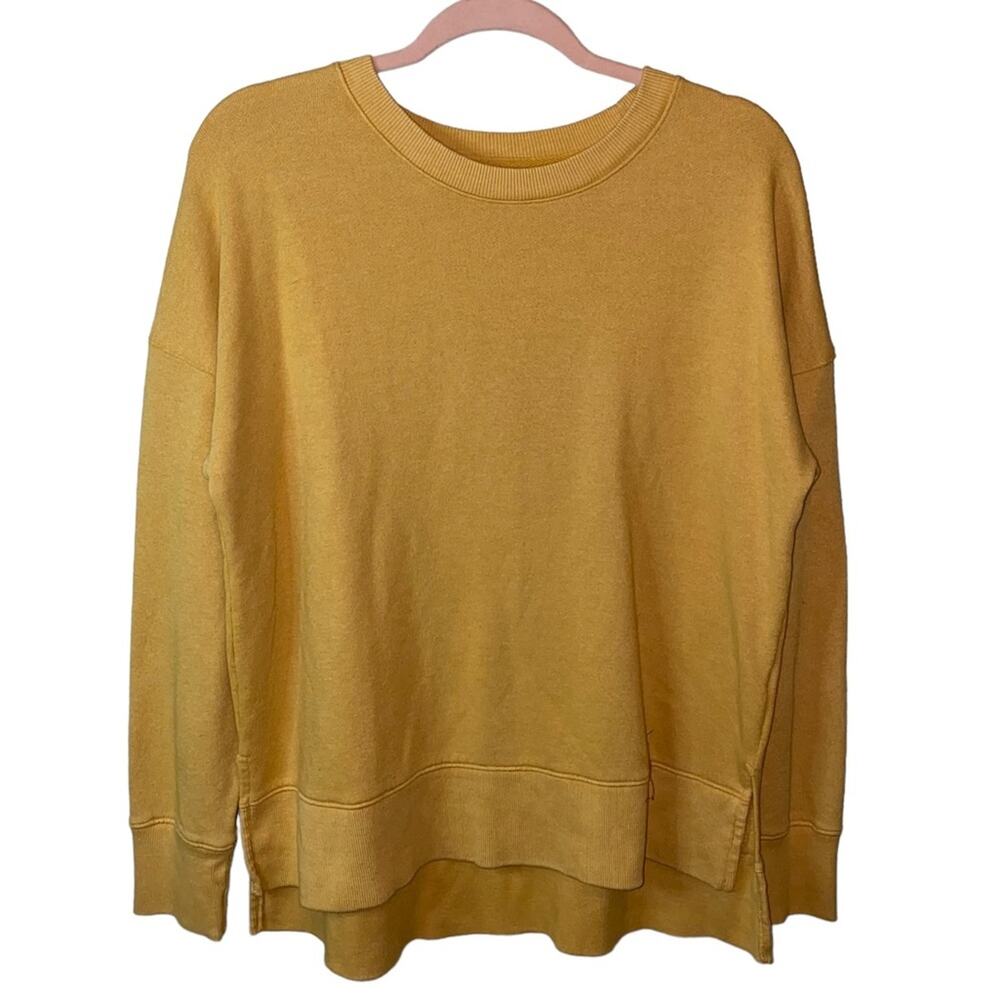 Time and Tru Mustard Yellow Crewneck Sweatshirt Medium‎ Casual Pullover Top